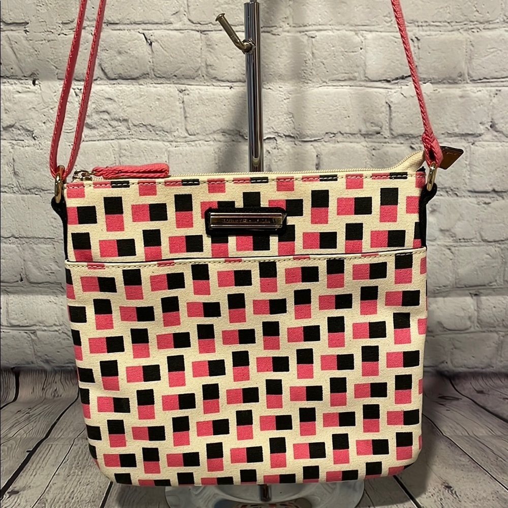 Tommy Hilfiger Pink and Black Crossbody Bag